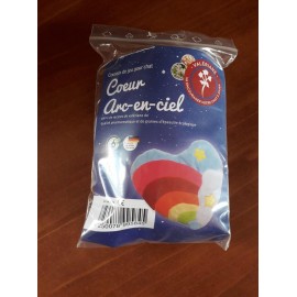 Jouet pour Chat Peluche "Coeur Arc-En-Ciel"