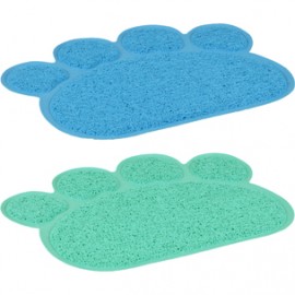 TAPIS BAC A LIT PATTE VERT/BL40x30