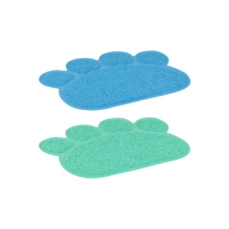 TAPIS BAC A LIT PATTE VERT/BL40x30