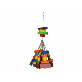 Jouet Oiseau Bois Gros Cubes Multicolore 76cm