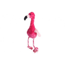 Jouet Chien Peluche Flamant Rose 51cm