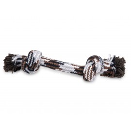 Jouet Chien Corde Coton 2 Noeuds Brun 