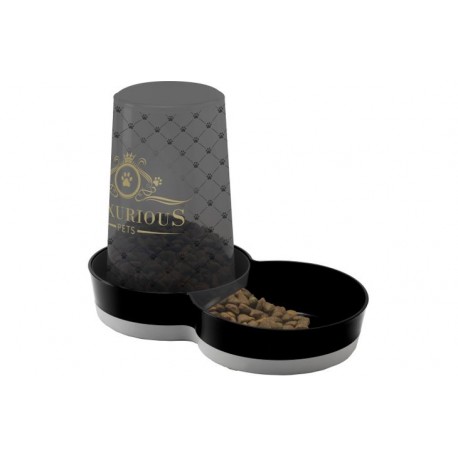 Gamelle Nourriture et Eau Luxurious Noir et Or