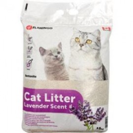 LITIÈRE POUR CHAT BENTONITE AVEC LAVANDE GRANULÉS FINS