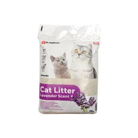 LITIÈRE POUR CHAT BENTONITE AVEC LAVANDE GRANULÉS FINS