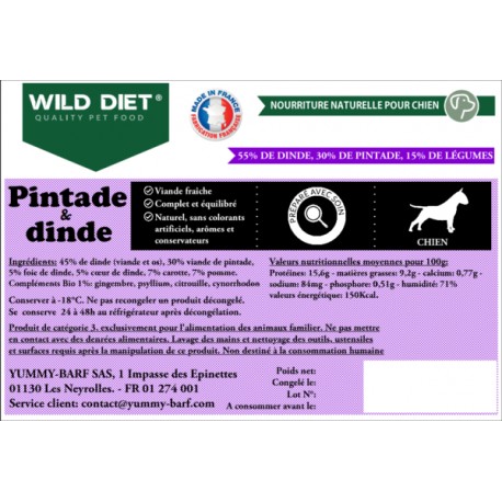  Wild Diet Pintade et Dinde 