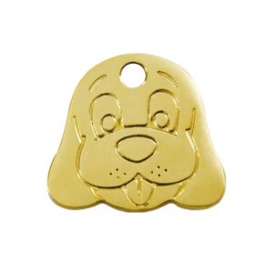 Médaille Tête de Chien en Laiton