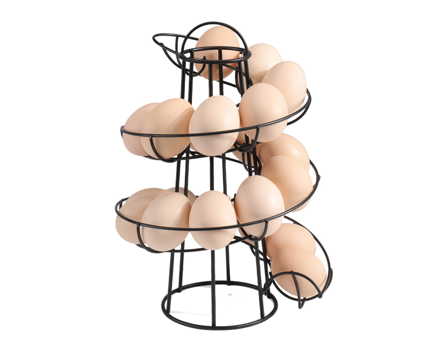Porte-œufs spiralé avec système roulant FIFO